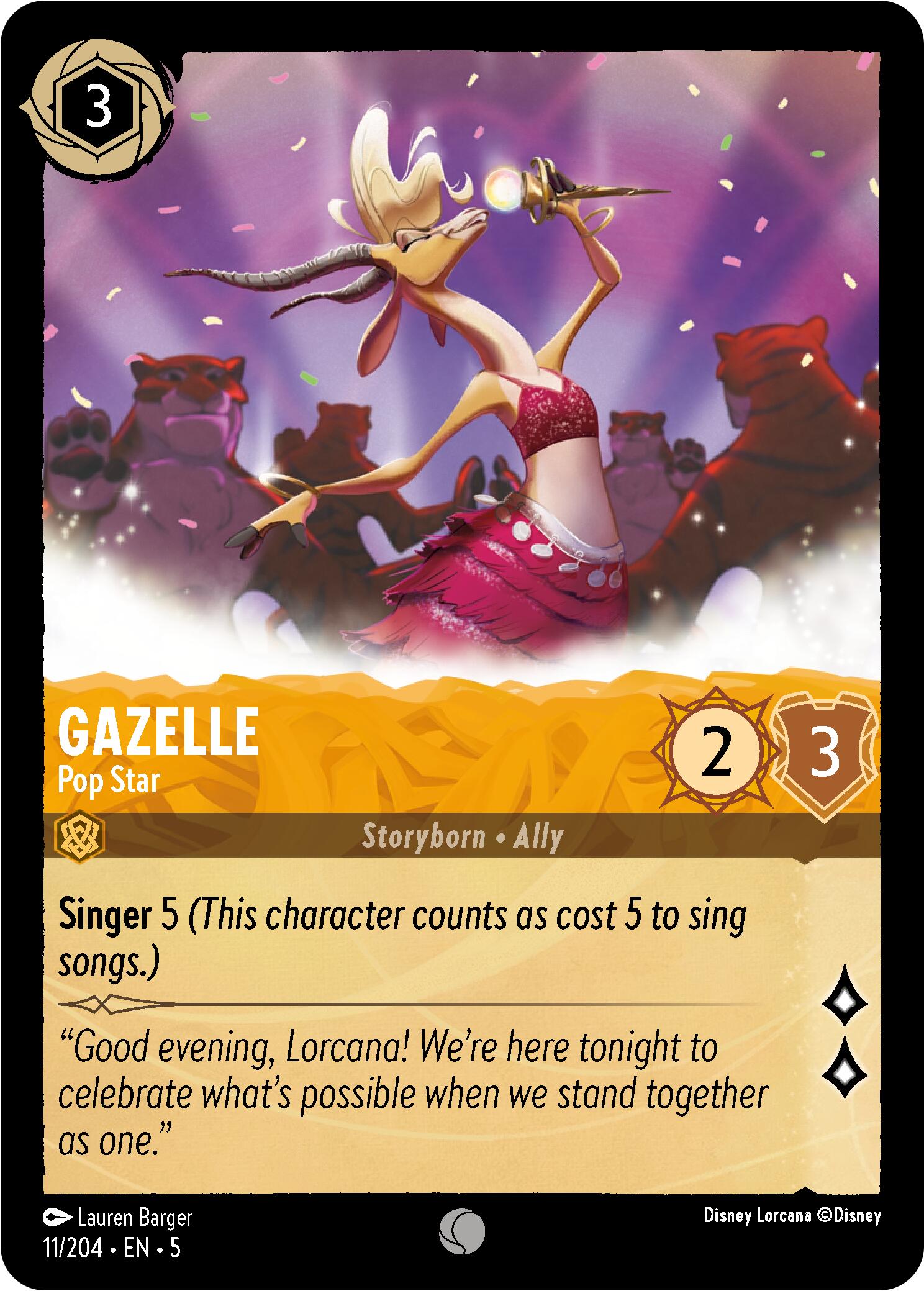 Gazelle - Pop Star (11/204) [Shimmering Skies] | Cards and Coasters CA