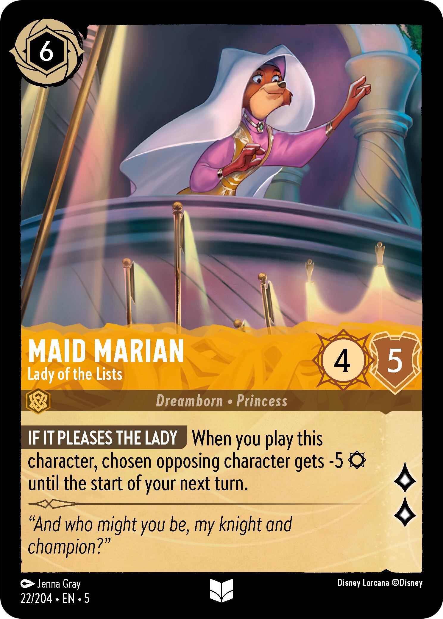 Maid Marian - Lady of the Lists (22/204) [Shimmering Skies] | Cards and Coasters CA