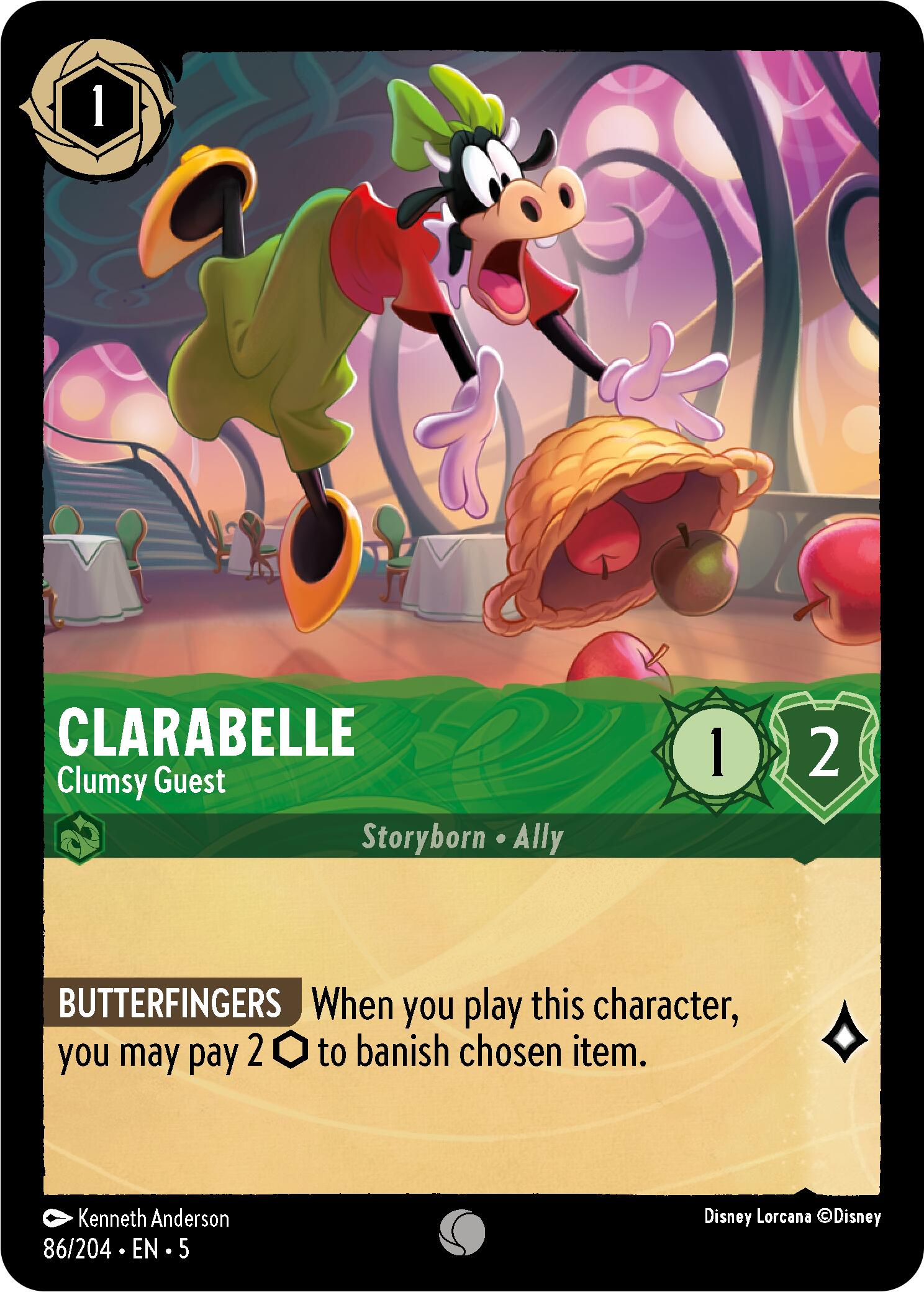 Clarabelle - Clumsy Guest (86/204) [Shimmering Skies] | Cards and Coasters CA