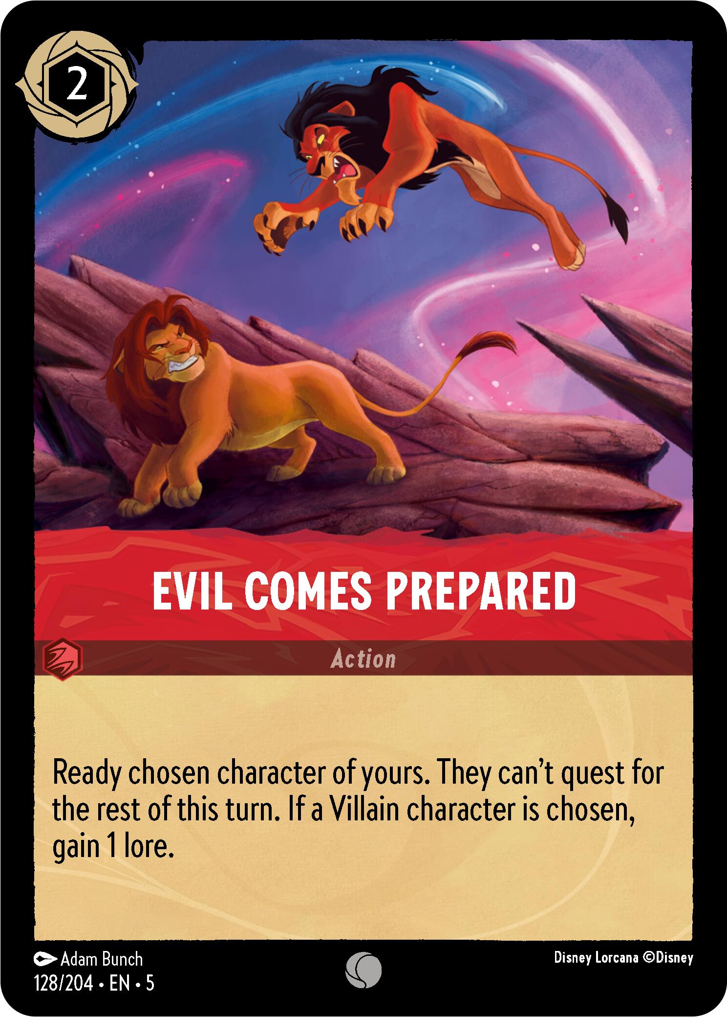 Evil Comes Prepared (128/204) [Shimmering Skies] | Cards and Coasters CA