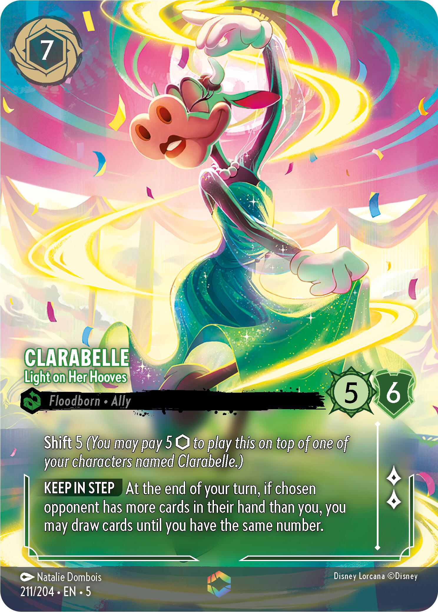 Clarabelle - Light on Her Hooves (Enchanted) (211/204) [Shimmering Skies] | Cards and Coasters CA