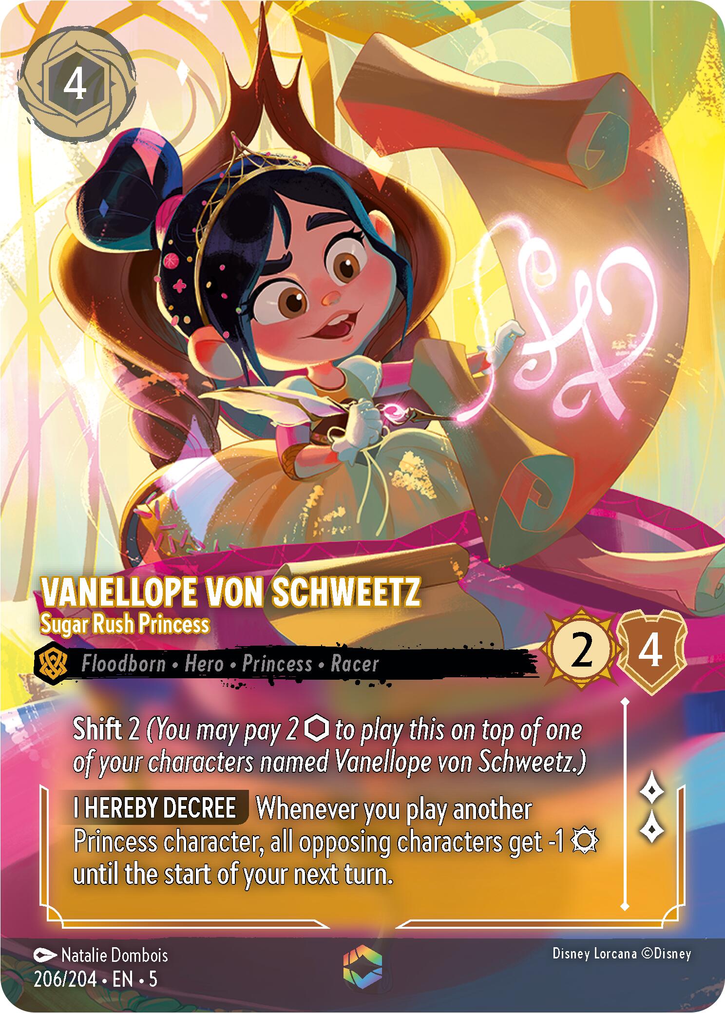 Vanellope von Schweetz - Sugar Rush Princess (Enchanted) (206/204) [Shimmering Skies] | Cards and Coasters CA