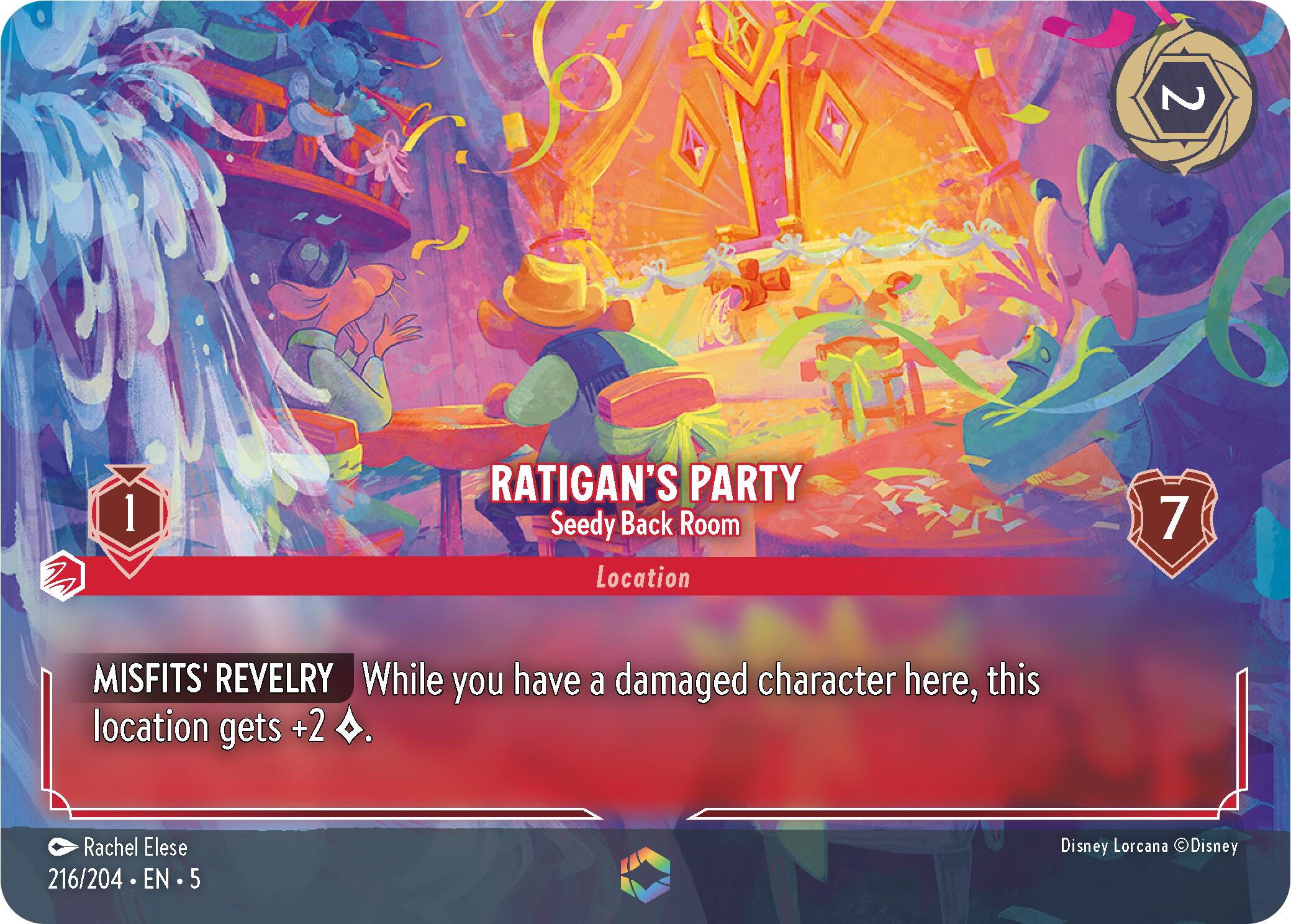 Ratigan's Party - Seedy Back Room (Enchanted) (216/204) [Shimmering Skies] | Cards and Coasters CA