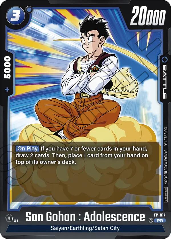 Son Gohan : Adolescence (FP-017) [Fusion World Promotion Cards] | Cards and Coasters CA
