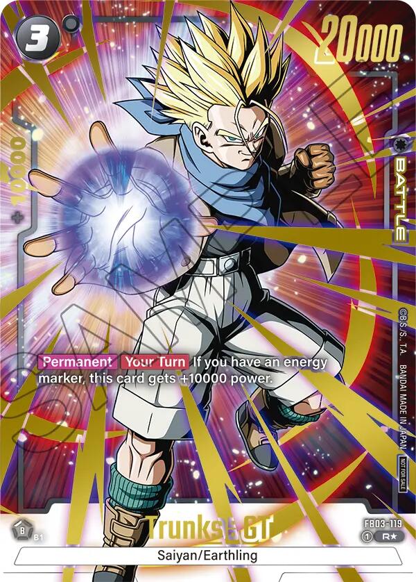 Trunks : GT (FB03-119) (Championship Pack 02) (Gold) [Fusion World Tournament Cards] | Cards and Coasters CA