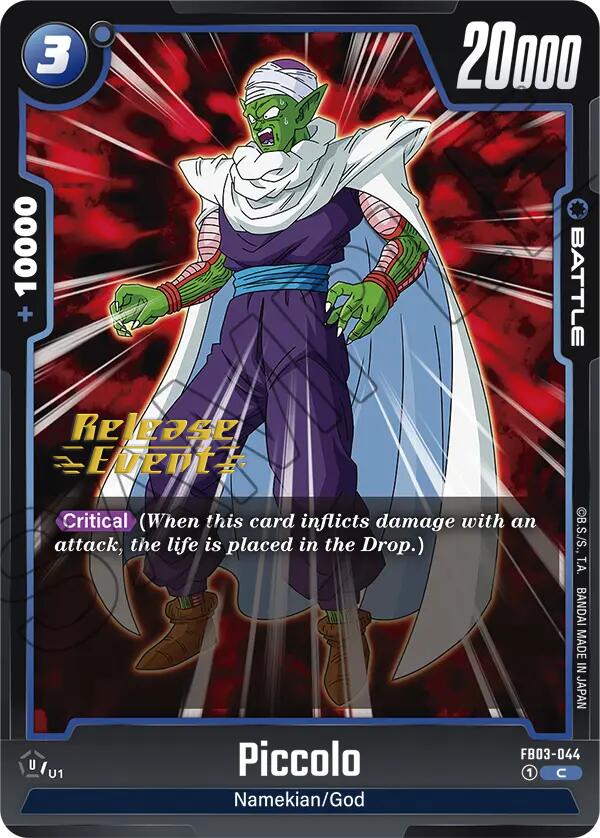Piccolo (FB03-044) [Raging Roar Release Event Cards] | Cards and Coasters CA