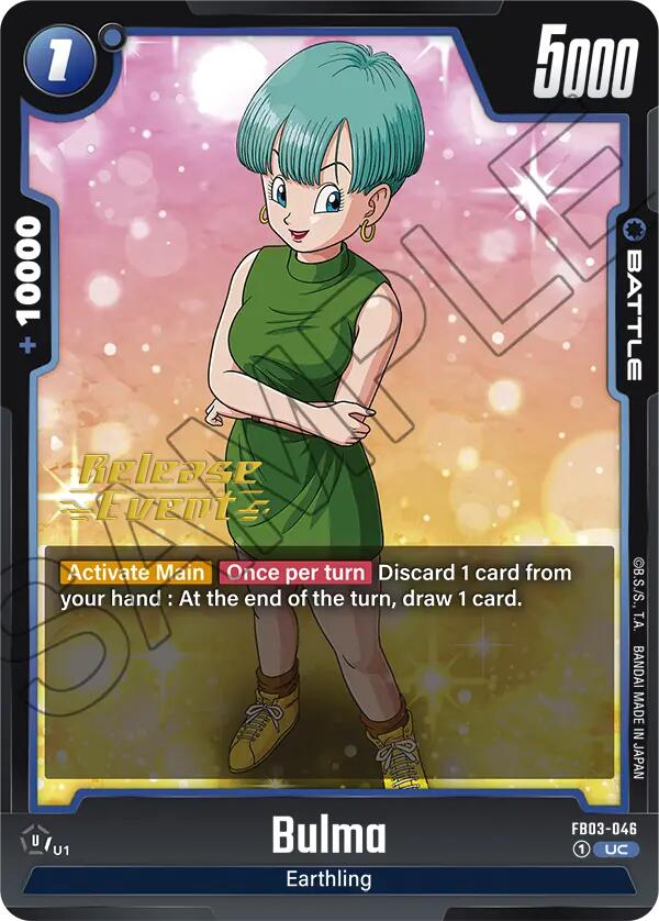 Bulma (FB03-046) [Raging Roar Release Event Cards] | Cards and Coasters CA