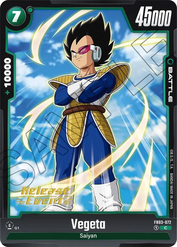 Vegeta (FB03-072) [Raging Roar Release Event Cards] | Cards and Coasters CA