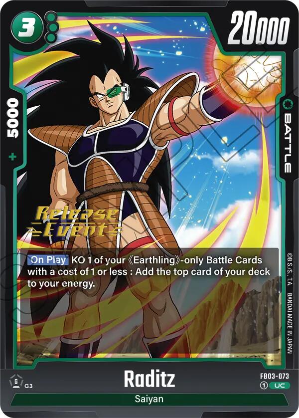 Raditz (FB03-073) [Raging Roar Release Event Cards] | Cards and Coasters CA