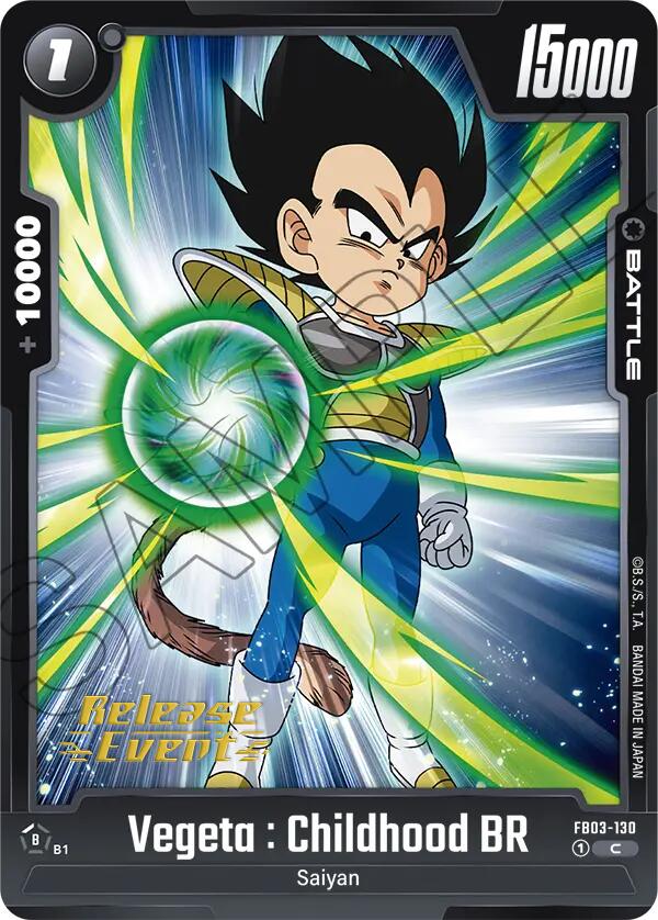 Vegeta : Childhood BR [Raging Roar Release Event Cards] | Cards and Coasters CA