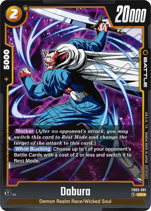 Dabura (FB03-081) (Tournament Pack 03) [Fusion World Tournament Cards] | Cards and Coasters CA