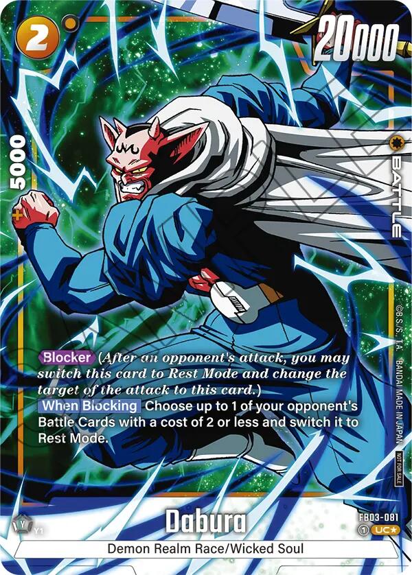 Dabura (FB03-081) (Tournament Pack -Winner- 03) [Fusion World Tournament Cards] | Cards and Coasters CA