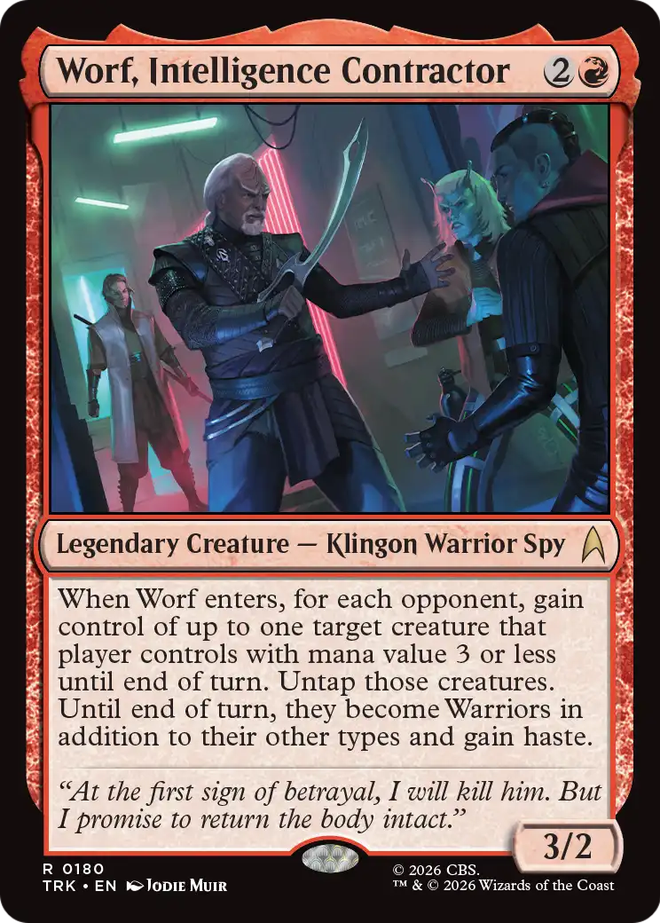 Worf, Intelligence Contractor [Star Trek] | Cards and Coasters CA