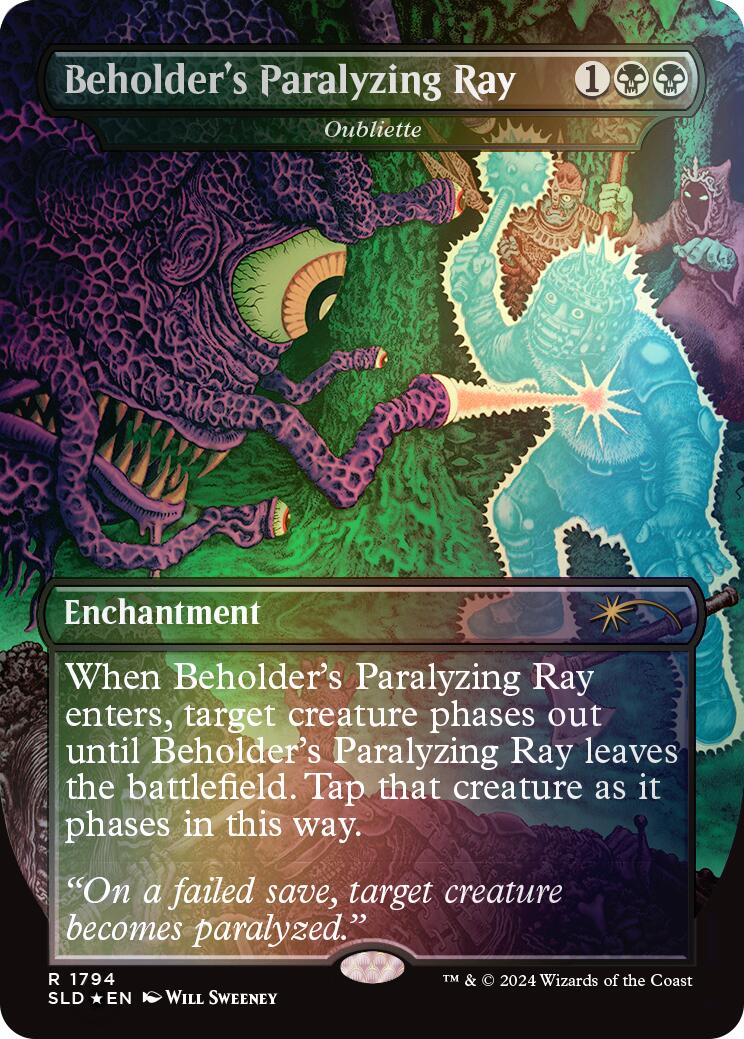 Beholder's Paralyzing Ray - Oubliette (Rainbow Foil) [Secret Lair Drop Series] | Cards and Coasters CA