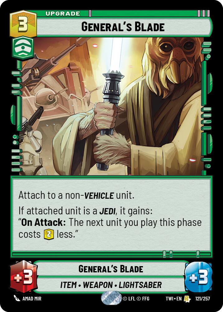 General's Blade (121/257) (121/257) [Twilight of the Republic] | Cards and Coasters CA