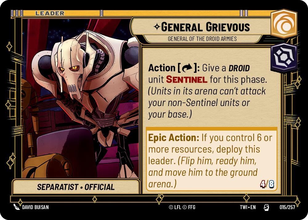 General Grievous - General of the Droid Armies (015/257) (015/257) [Twilight of the Republic] | Cards and Coasters CA