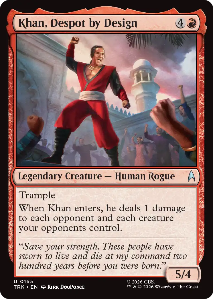 Khan, Despot by Design [Star Trek] | Cards and Coasters CA
