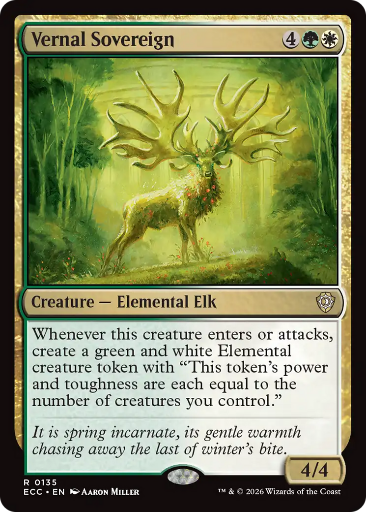 Vernal Sovereign [Lorwyn Eclipsed Commander] | Cards and Coasters CA