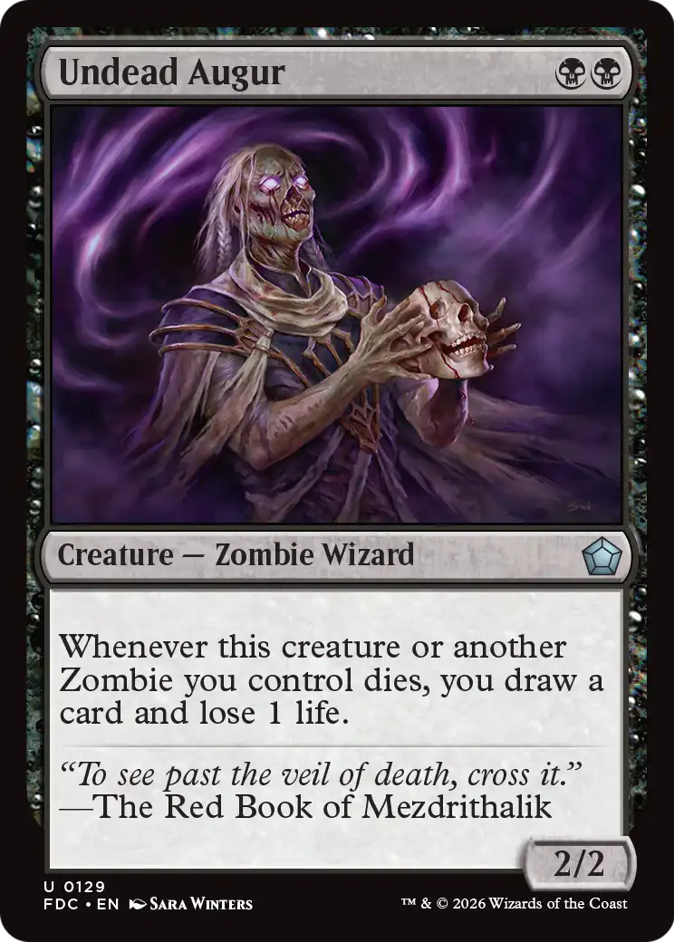 Undead Augur [Foundations Commander] | Cards and Coasters CA