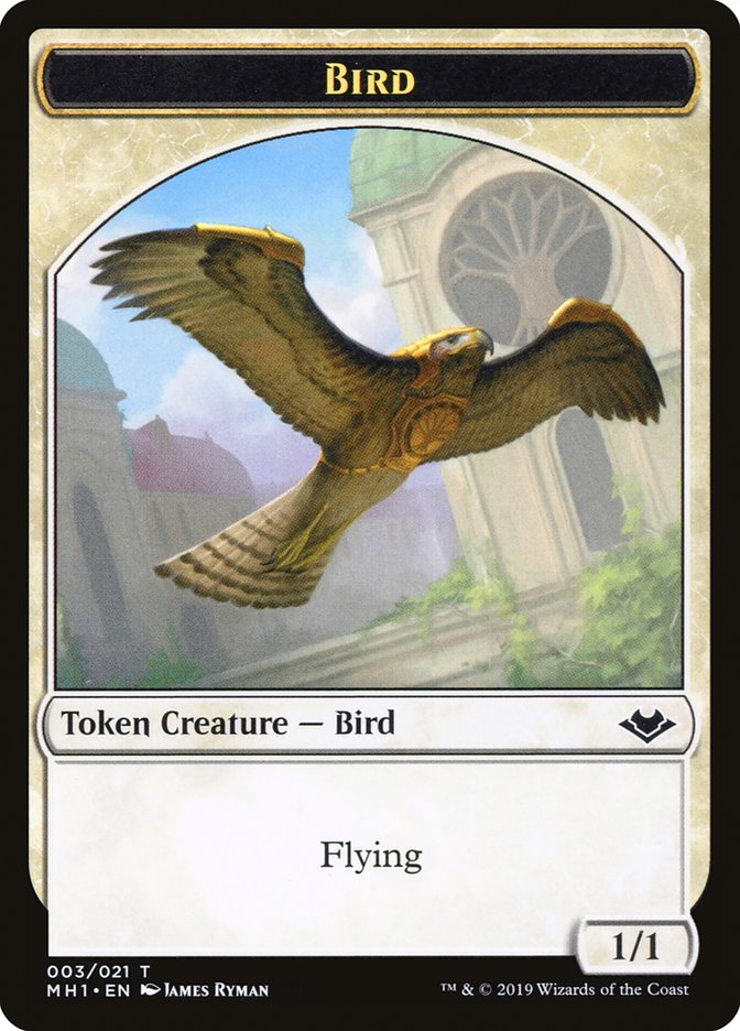 Angel (002) // Bird (003) Double-Sided Token [Modern Horizons Tokens] | Cards and Coasters CA