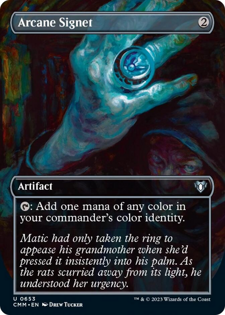 Arcane Signet (Borderless Alternate Art) [Commander Masters] | Cards and Coasters CA