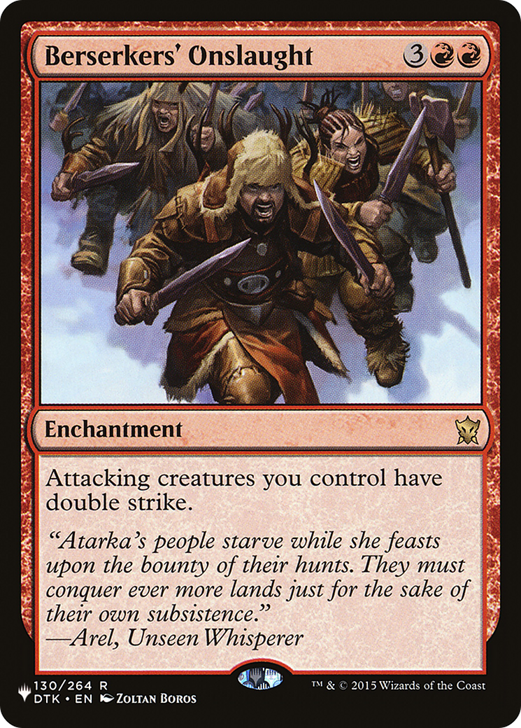 Berserkers' Onslaught [The List Reprints] | Cards and Coasters CA