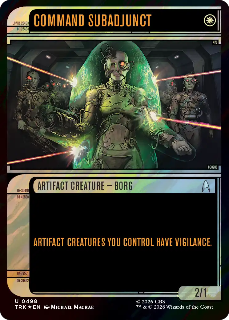 Command Subadjunct (Showcase) (Surge Foil) [Star Trek] | Cards and Coasters CA