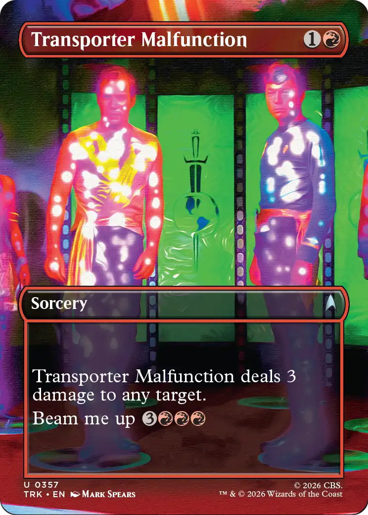 Transporter Malfunction (Borderless) [Star Trek] | Cards and Coasters CA