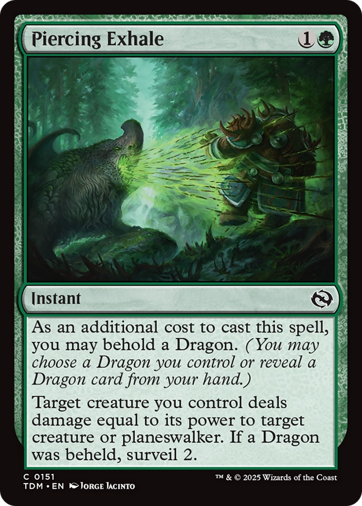 Piercing Exhale [Tarkir: Dragonstorm] | Cards and Coasters CA