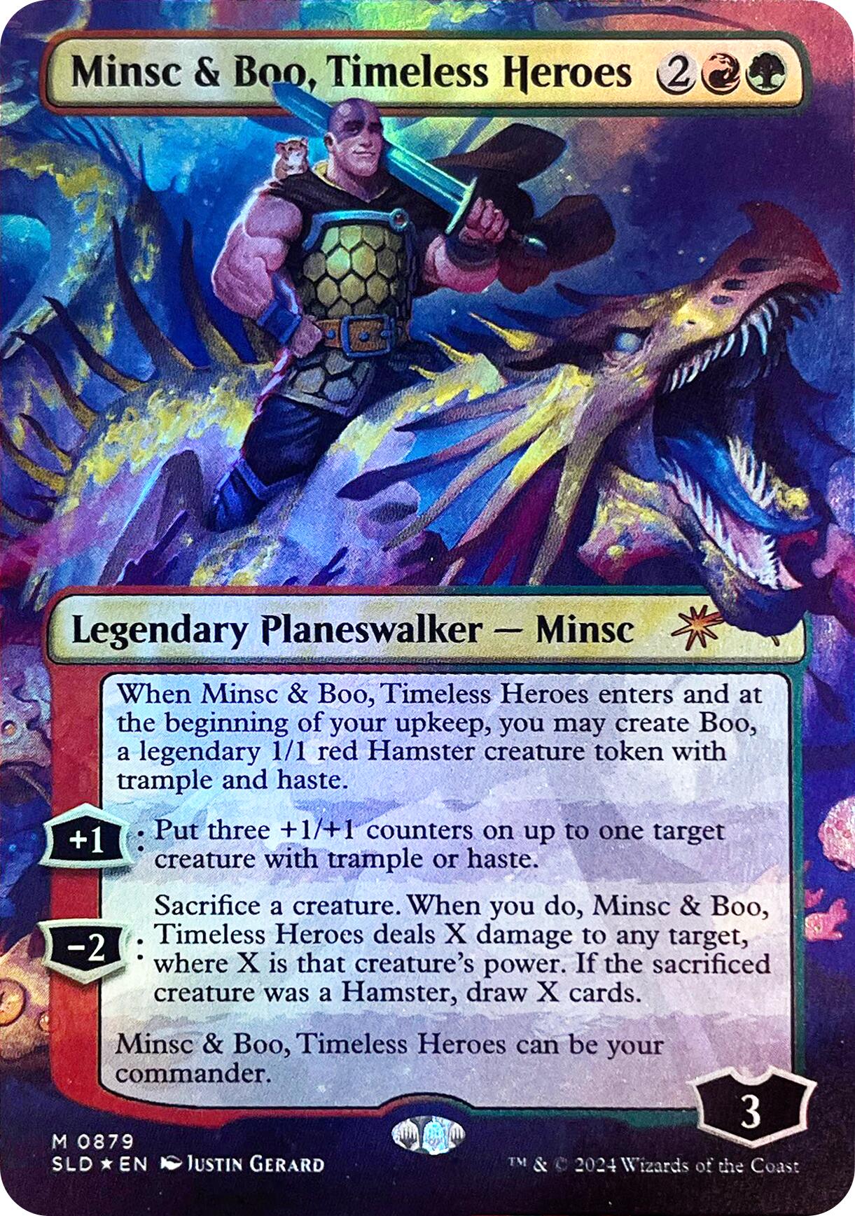 Minsc & Boo, Timeless Heroes (Rainbow Foil) [Secret Lair Drop Series] | Cards and Coasters CA