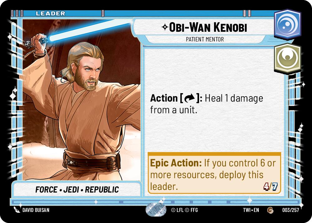 Obi-Wan Kenobi - Patient Mentor (003/257) (003/257) [Twilight of the Republic] | Cards and Coasters CA