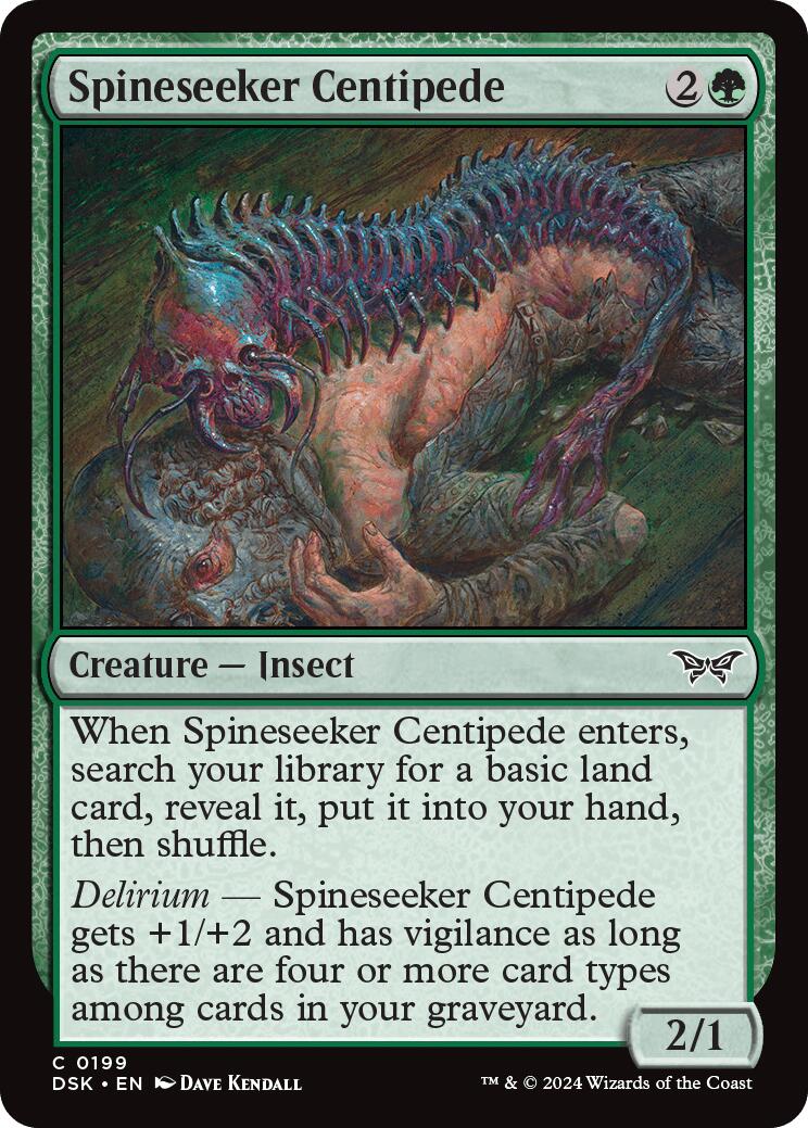 Spineseeker Centipede [Duskmourn: House of Horror] | Cards and Coasters CA