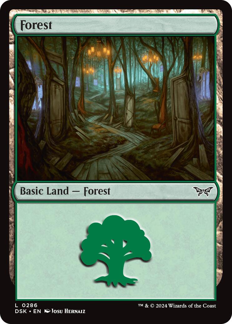 Forest (0286) [Duskmourn: House of Horror] | Cards and Coasters CA