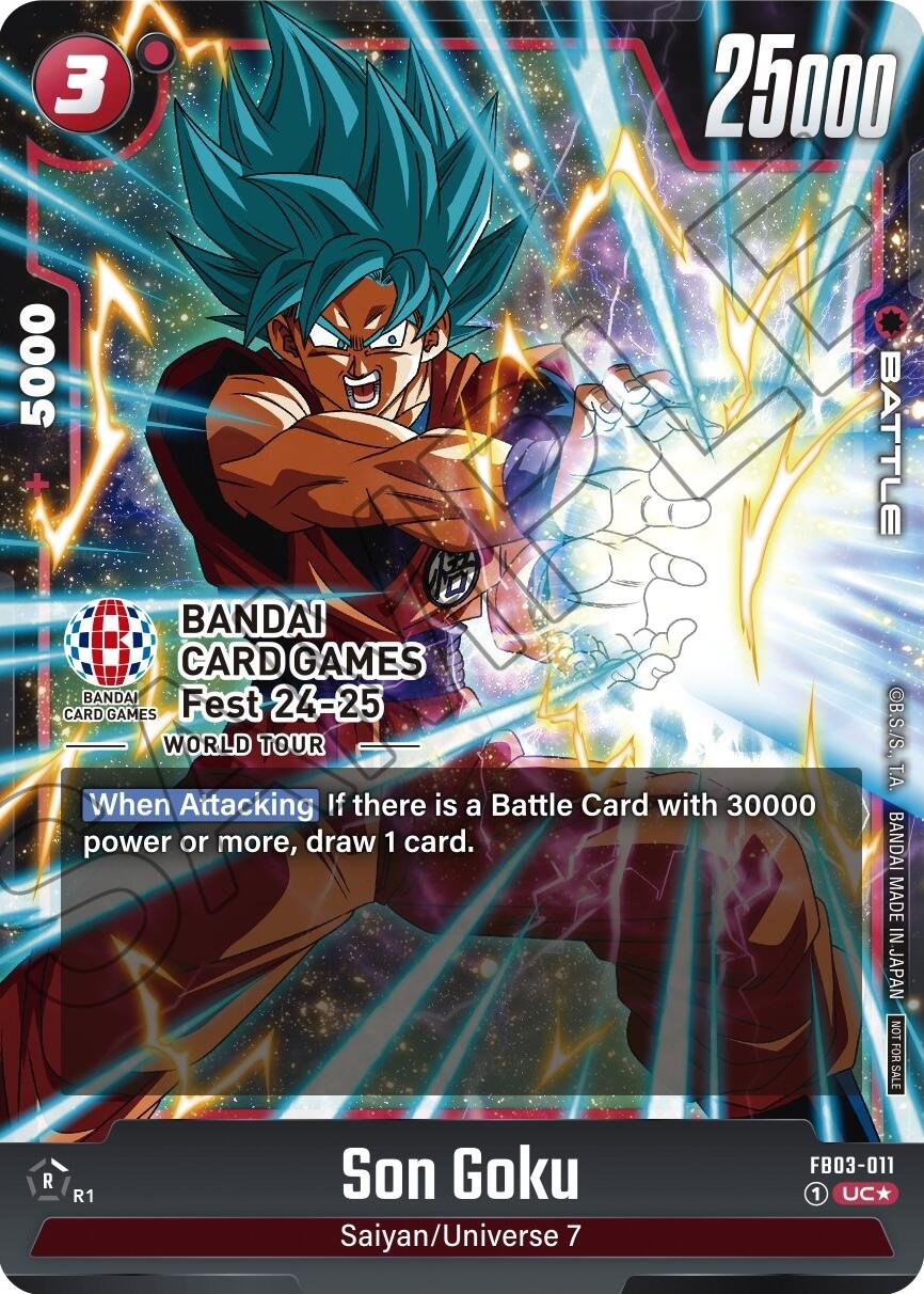 Son Goku (FB03-011 - BANDAI Card Games Fest 23-24 World Tour) [Fusion World Promotion Cards] | Cards and Coasters CA