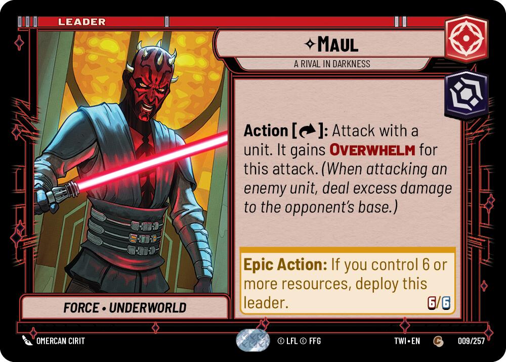 Maul - A Rival in Darkness (009/257) (009/257) [Twilight of the Republic] | Cards and Coasters CA