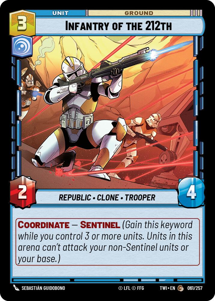 Infantry of the 212th (061/257) (061/257) [Twilight of the Republic] | Cards and Coasters CA