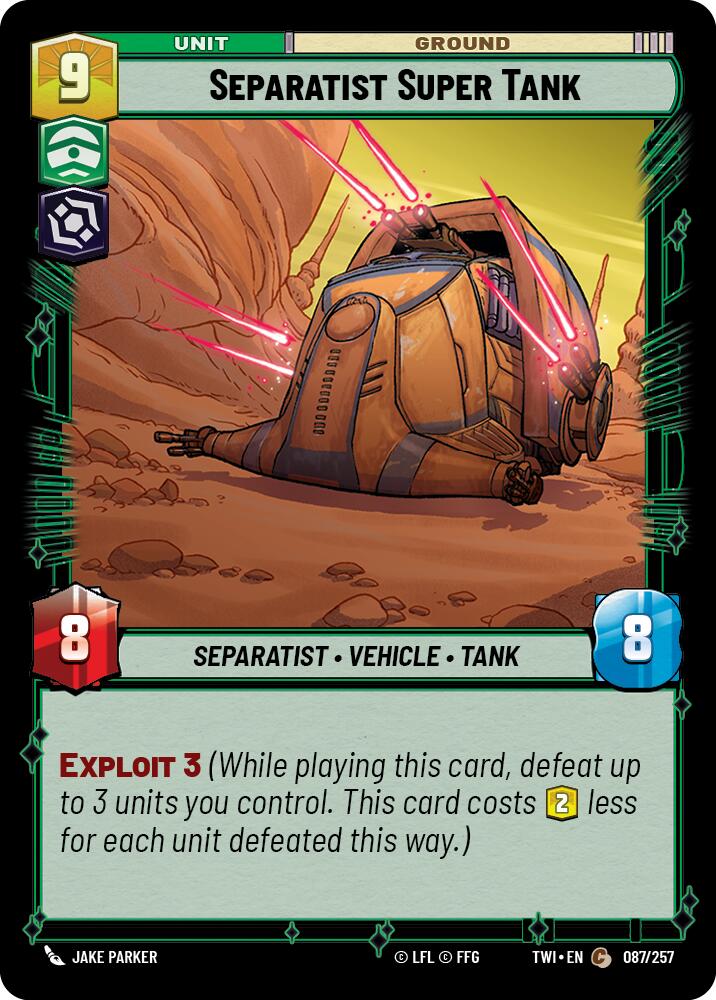 Separatist Super Tank (087/257) (087/257) [Twilight of the Republic] | Cards and Coasters CA