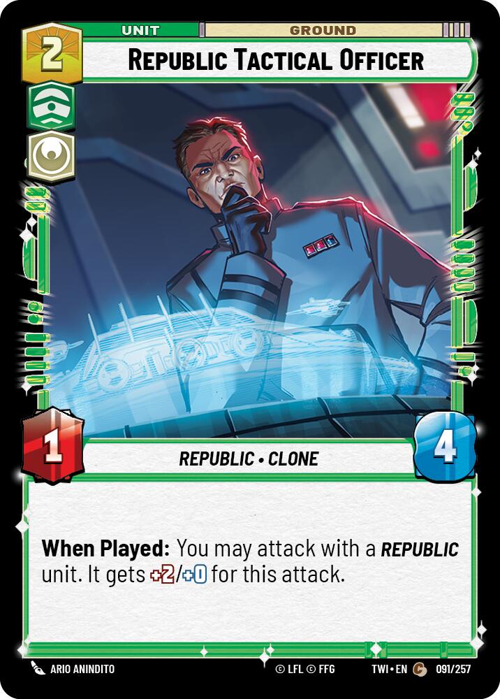 Republic Tactical Officer (091/257) (091/257) [Twilight of the Republic] | Cards and Coasters CA