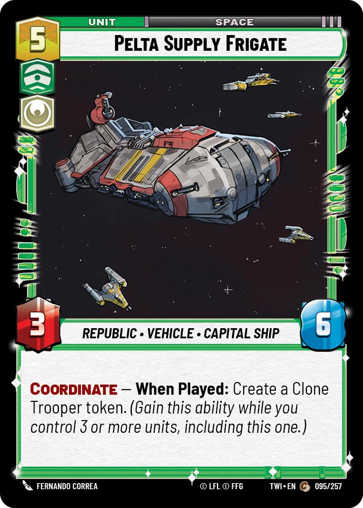 Pelta Supply Frigate (095/257) (095/257) [Twilight of the Republic] | Cards and Coasters CA
