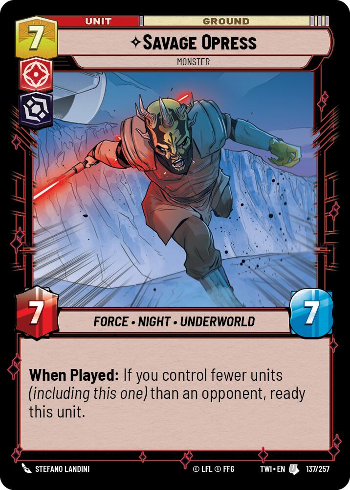 Savage Opress - Monster (137/257) (137/257) [Twilight of the Republic] | Cards and Coasters CA