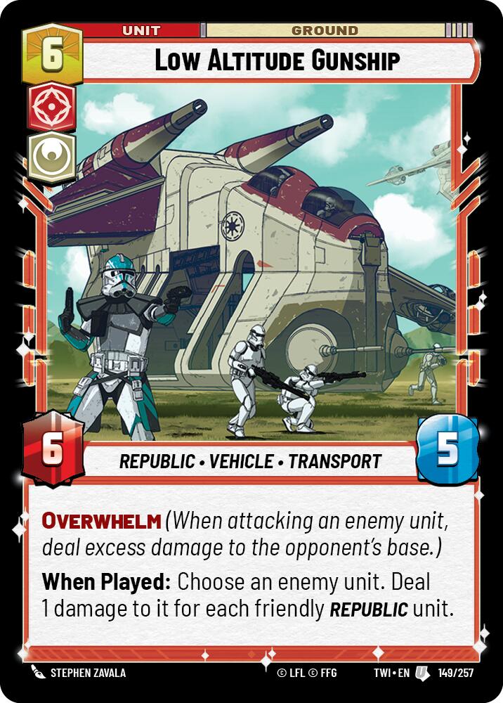 Low Altitude Gunship (149/257) (149/257) [Twilight of the Republic] | Cards and Coasters CA