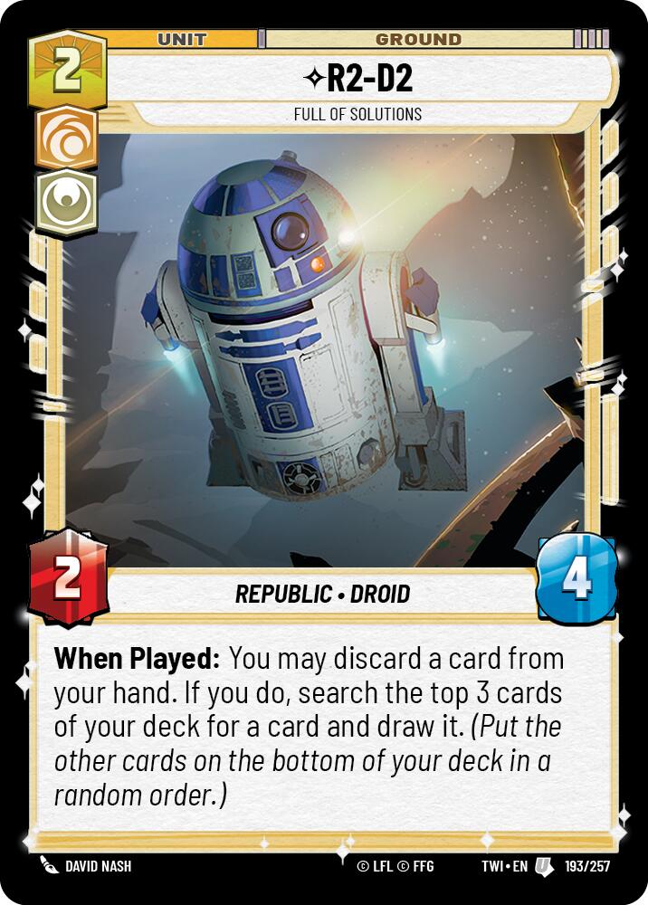 R2-D2 - Full of Solutions (193/257) (193/257) [Twilight of the Republic] | Cards and Coasters CA