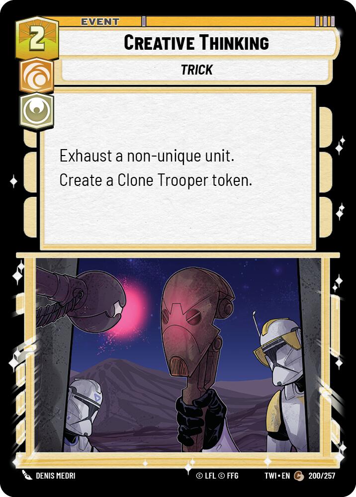 Creative Thinking (200/257) (200/257) [Twilight of the Republic] | Cards and Coasters CA