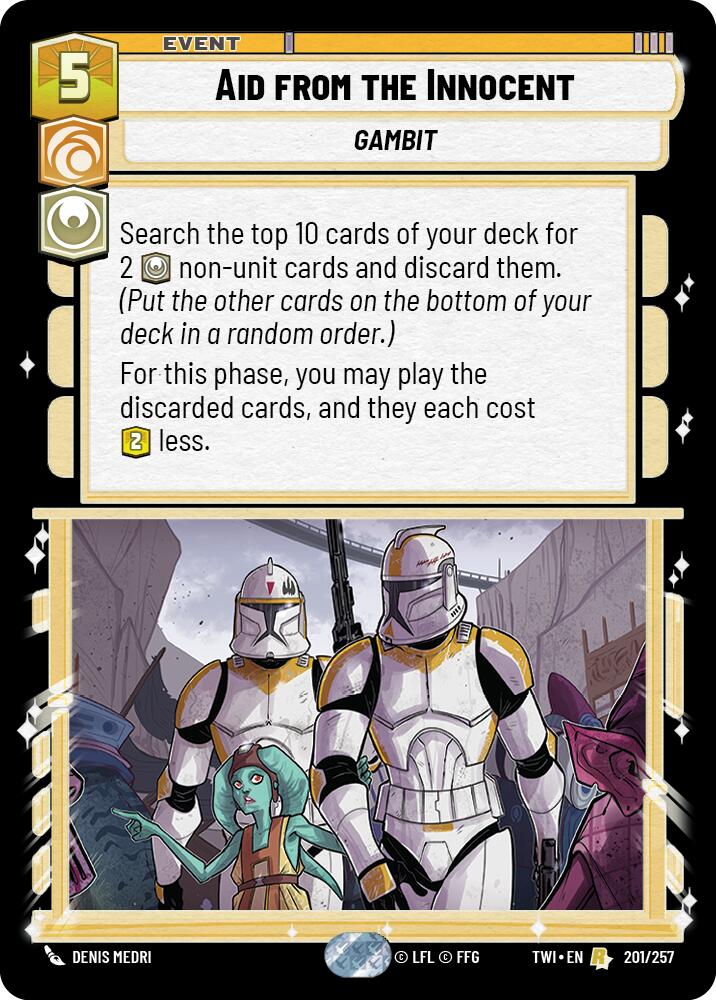 Aid from the Innocent (201/257) [Twilight of the Republic] | Cards and Coasters CA