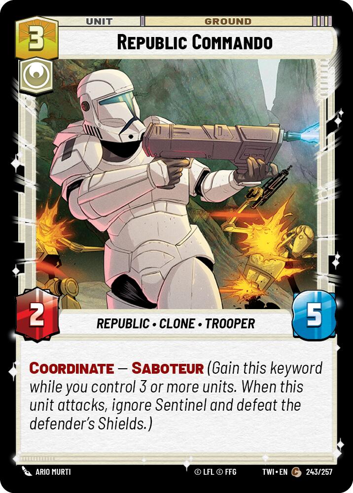 Republic Commando (243/257) (243/257) [Twilight of the Republic] | Cards and Coasters CA