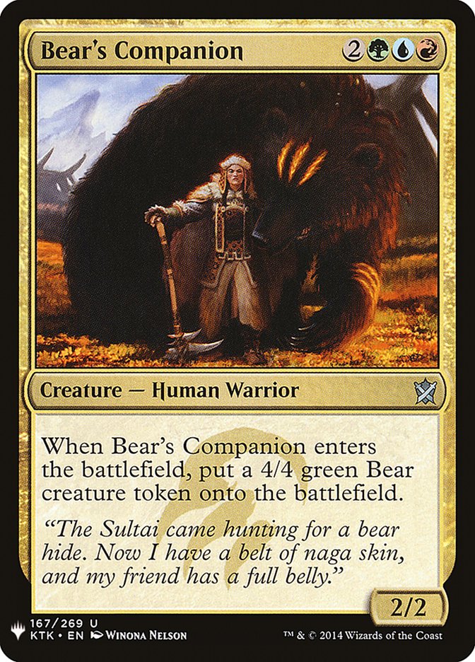 Bear's Companion [Mystery Booster] | Cards and Coasters CA