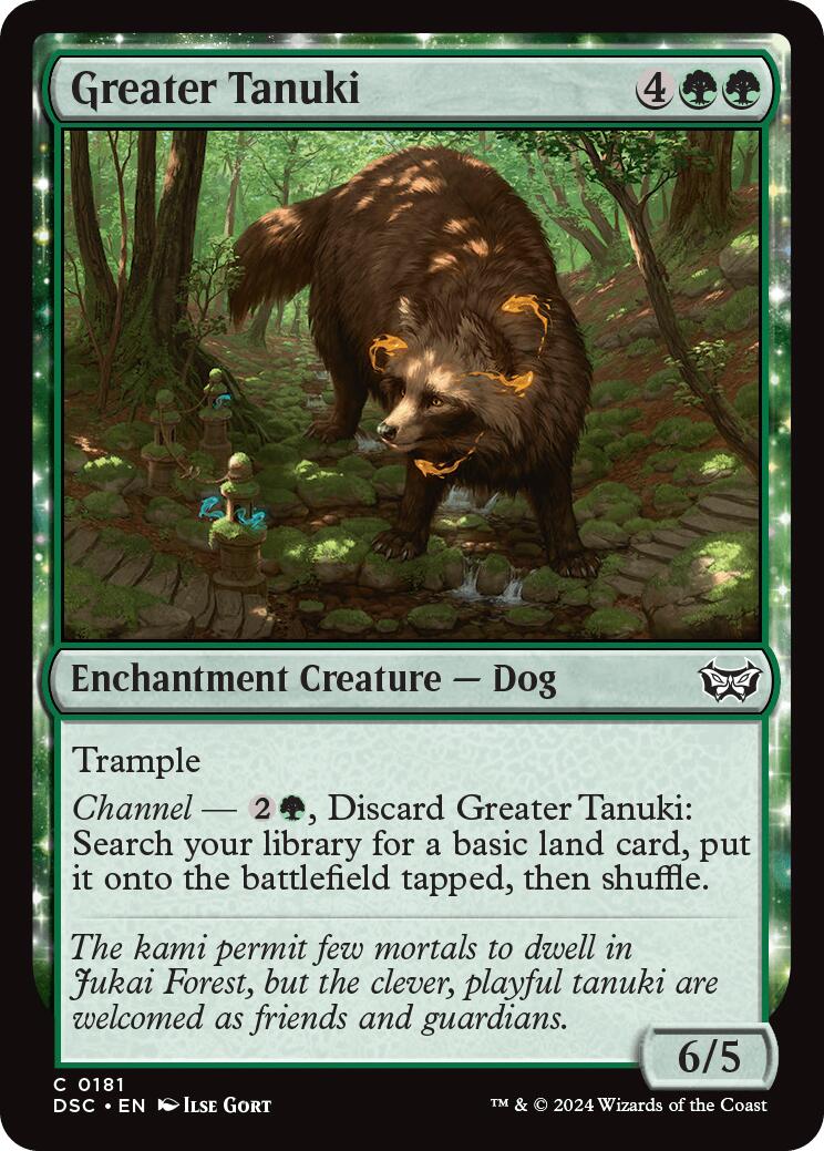 Greater Tanuki [Duskmourn: House of Horror Commander] | Cards and Coasters CA