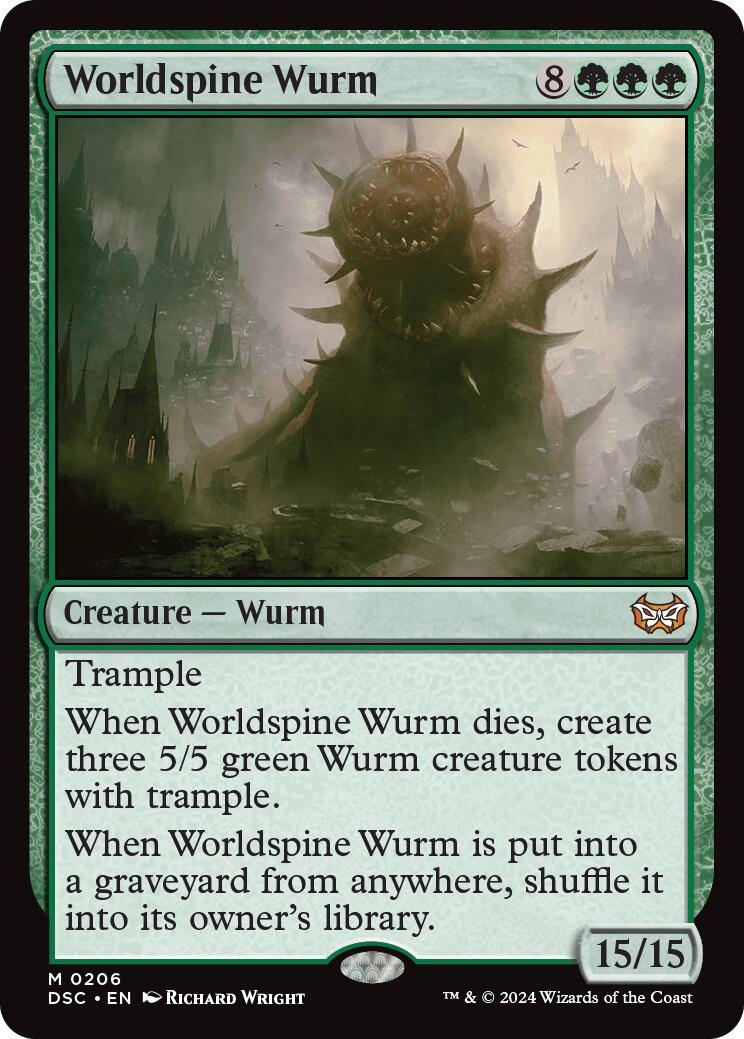 Worldspine Wurm [Duskmourn: House of Horror Commander] | Cards and Coasters CA