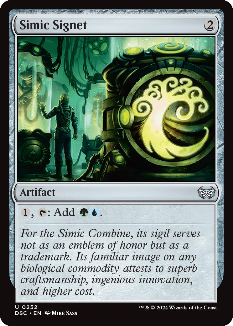 Simic Signet [Duskmourn: House of Horror Commander] | Cards and Coasters CA