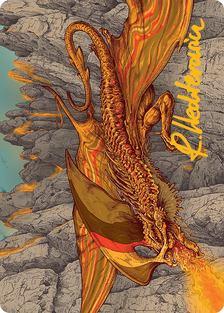 Magmatic Hellkite Art Card (34/54) [Tarkir: Dragonstorm Art Series] | Cards and Coasters CA